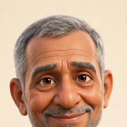 Ustad Rashid, a senior rider with a grey beard